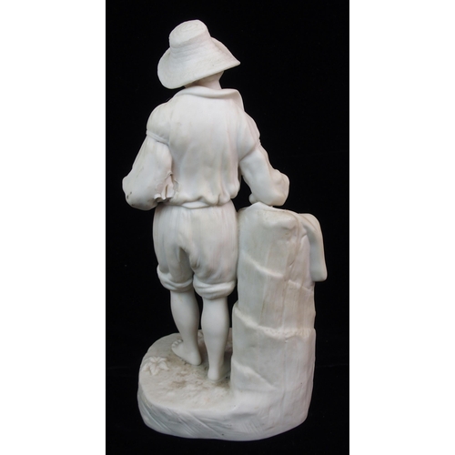 629 - A PARIAN FIGURE OF A MAN TITLED WOODMAN