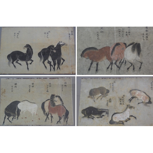 64 - EIGHT CHINESE SCHOOL HORSE PAINTINGS