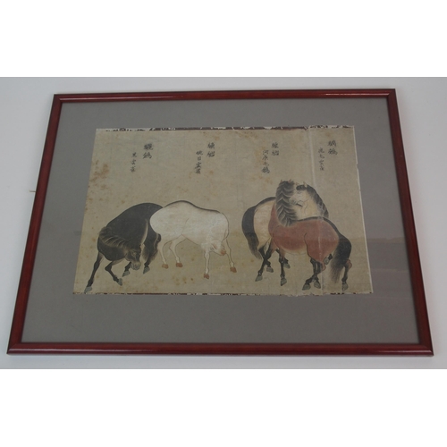 64 - EIGHT CHINESE SCHOOL HORSE PAINTINGS