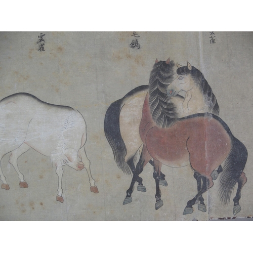 64 - EIGHT CHINESE SCHOOL HORSE PAINTINGS