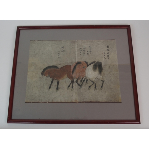 64 - EIGHT CHINESE SCHOOL HORSE PAINTINGS