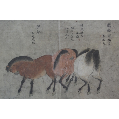 64 - EIGHT CHINESE SCHOOL HORSE PAINTINGS