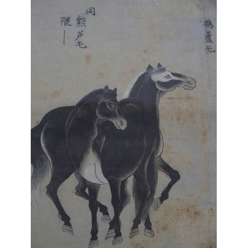 64 - EIGHT CHINESE SCHOOL HORSE PAINTINGS