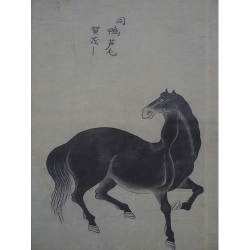 64 - EIGHT CHINESE SCHOOL HORSE PAINTINGS