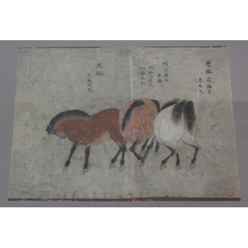 64 - EIGHT CHINESE SCHOOL HORSE PAINTINGS