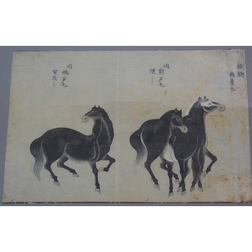 64 - EIGHT CHINESE SCHOOL HORSE PAINTINGS