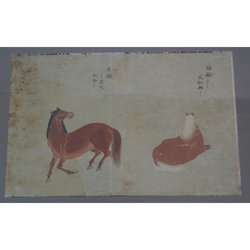 64 - EIGHT CHINESE SCHOOL HORSE PAINTINGS