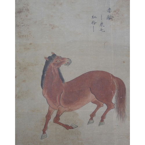 64 - EIGHT CHINESE SCHOOL HORSE PAINTINGS