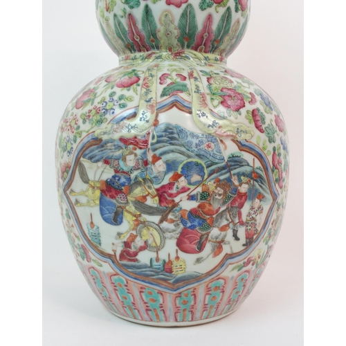 71 - A CANTONESE DOUBLE GOURD VASE