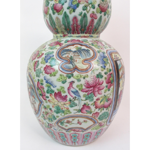 71 - A CANTONESE DOUBLE GOURD VASE