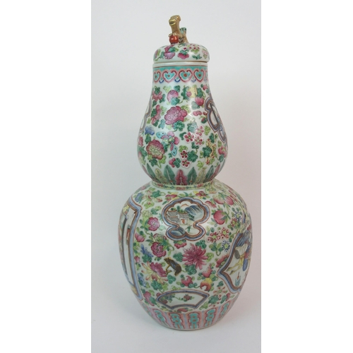 71 - A CANTONESE DOUBLE GOURD VASE