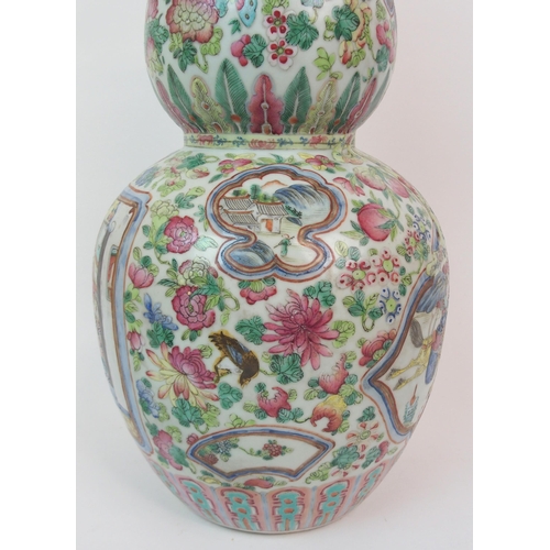 71 - A CANTONESE DOUBLE GOURD VASE