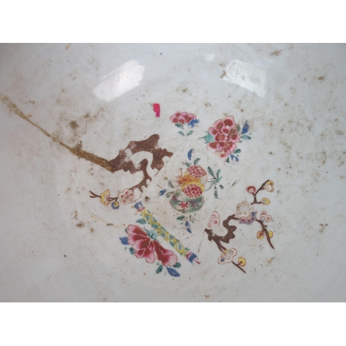 76 - A CANTON FAMILLE ROSE VASE