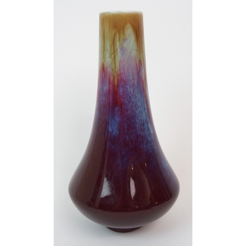 91 - A CHINESE FLAMBE VASE