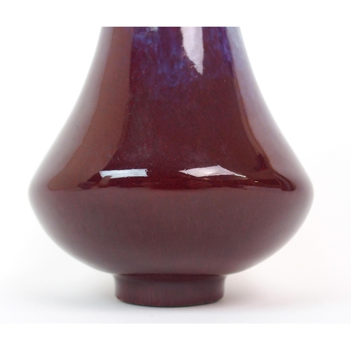 91 - A CHINESE FLAMBE VASE