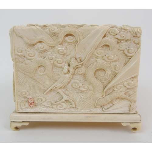 94 - A JAPANESE IVORY BOX