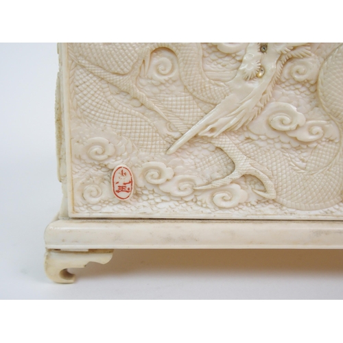 94 - A JAPANESE IVORY BOX