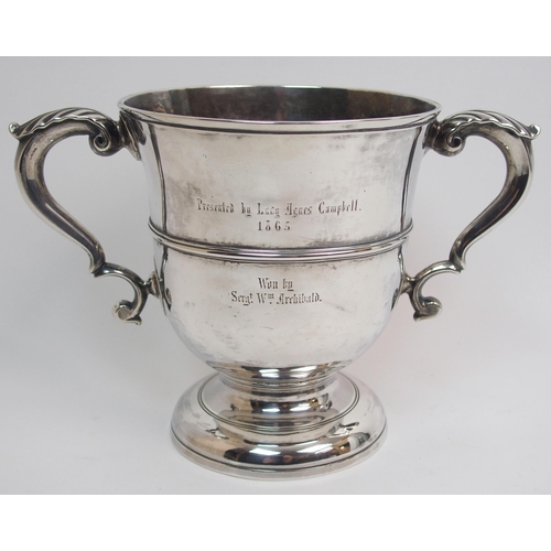 151 - A George III silver double handled trophy cup