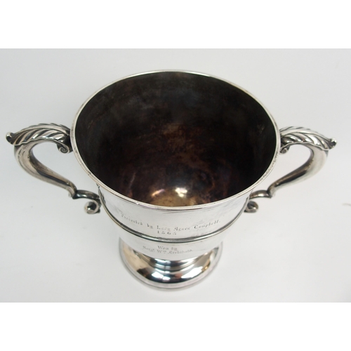 151 - A George III silver double handled trophy cup