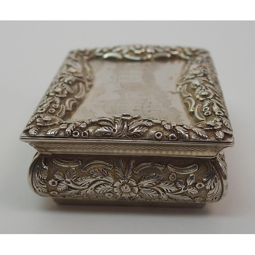 157 - A William IV silver Castle Top snuff box