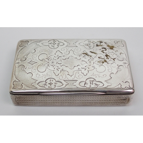 159 - A Continental silver snuff box