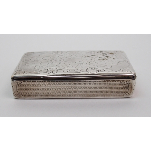 159 - A Continental silver snuff box