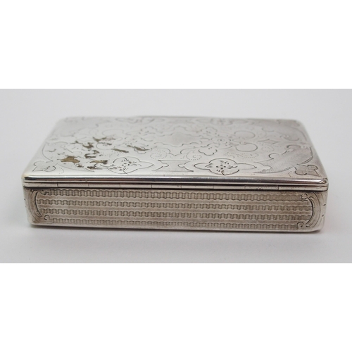 159 - A Continental silver snuff box