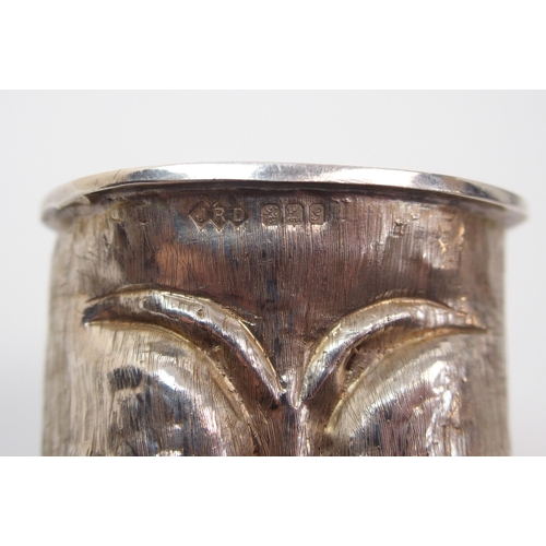 161 - A modern silver stirrup cup