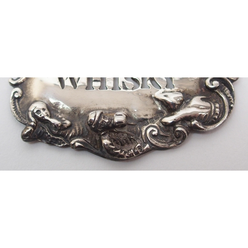 162 - A silver decanter label