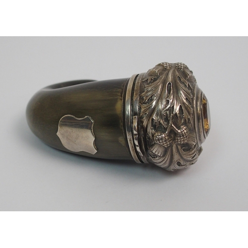 164 - A 19th Century horn snuff mull