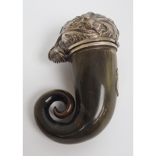 164 - A 19th Century horn snuff mull