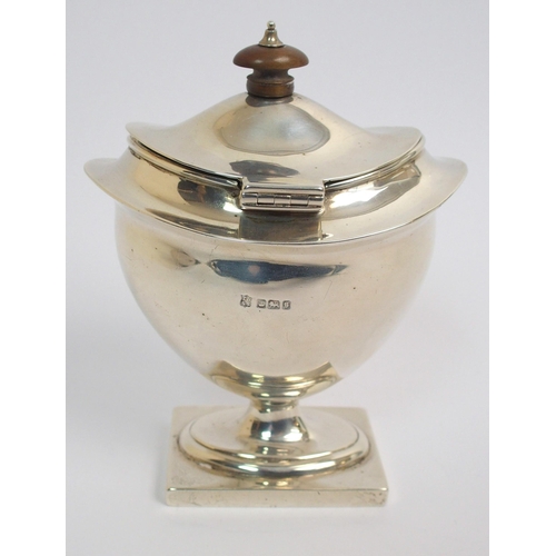 165 - A silver tea caddy