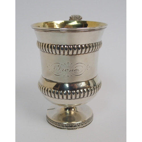 165 - A silver tea caddy