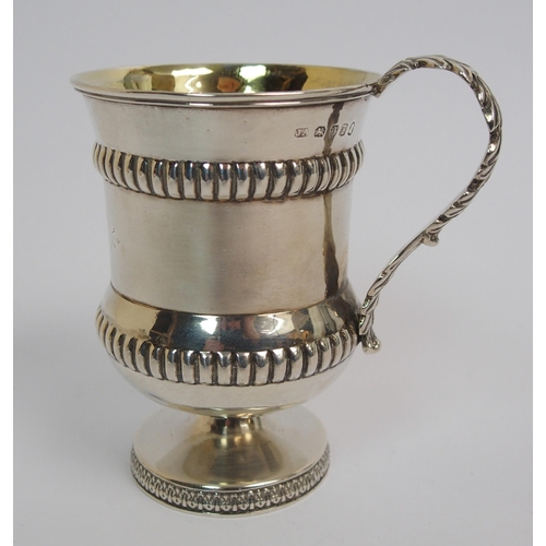 165 - A silver tea caddy