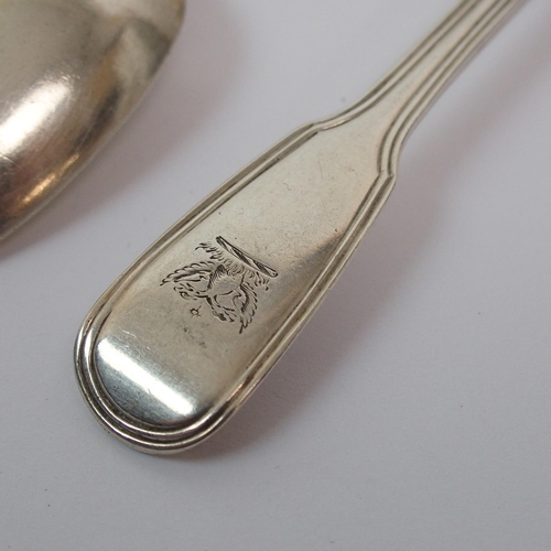 170 - A set of six George III silver tablespoons