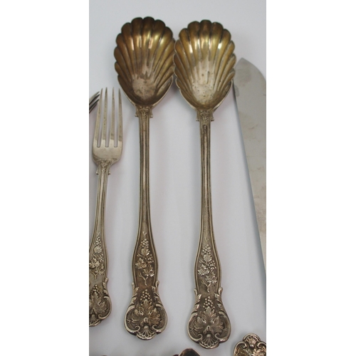 172 - A part suite of silver cutlery