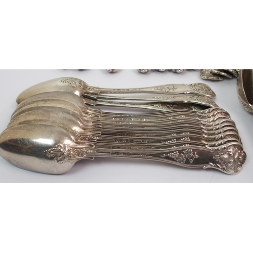 172 - A part suite of silver cutlery