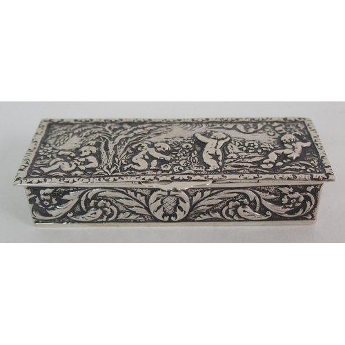 175 - A continental silver trinket box