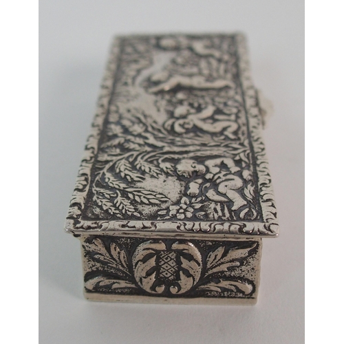 175 - A continental silver trinket box