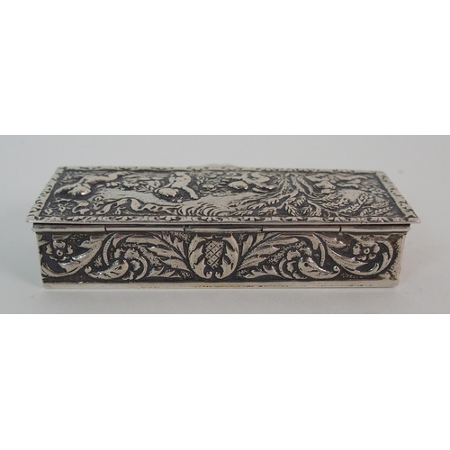 175 - A continental silver trinket box