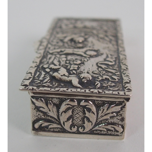 175 - A continental silver trinket box