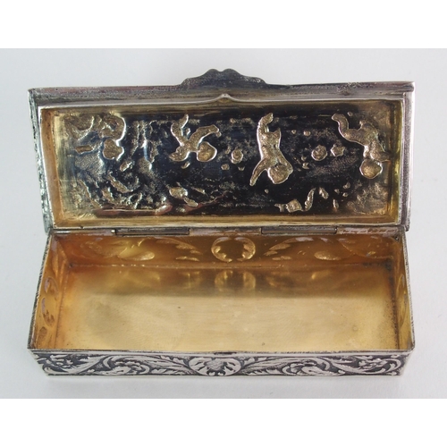 175 - A continental silver trinket box