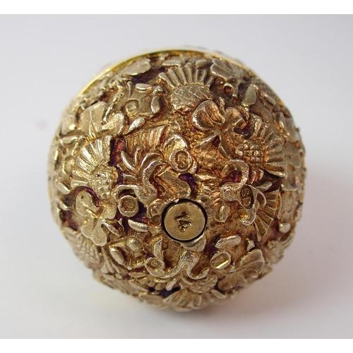 180 - A silver gilt surprise egg