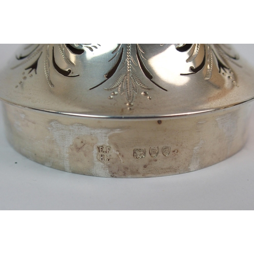 186 - A large Victorian silver sugar caster