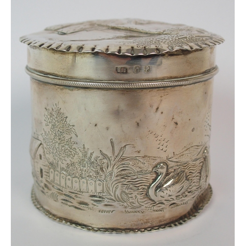 187 - An Irish silver box