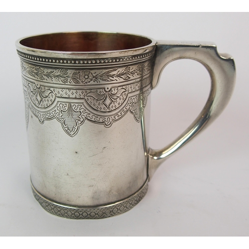 188 - A sterling silver christening mug