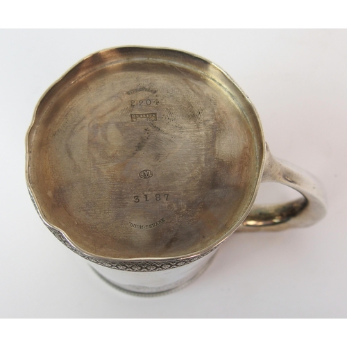 188 - A sterling silver christening mug