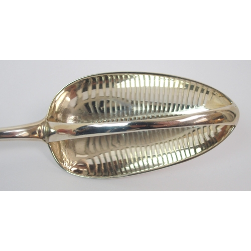 197 - A George III silver straining spoon