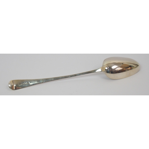 197 - A George III silver straining spoon