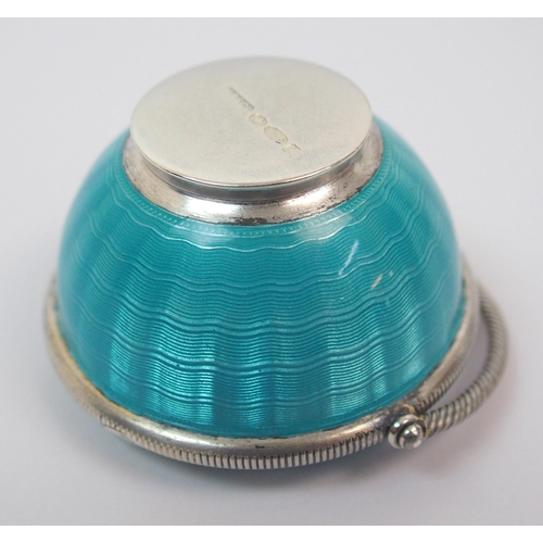 201 - A silver and enamel pill box